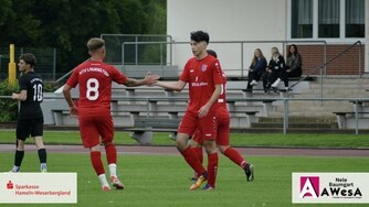 Anas Doueiri FC Saale Ith Fussball Kreisliga Torjubel