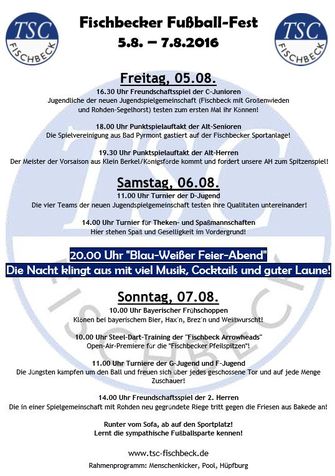 TSC Fischbeck Fußball Wochenende Plakat