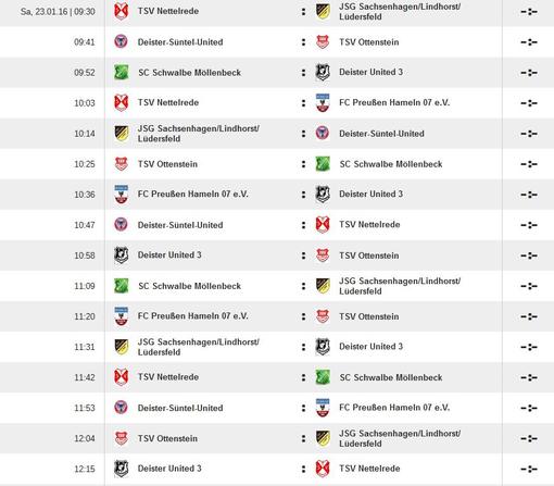 Spielpan HKM B-Juniorinnen 2016