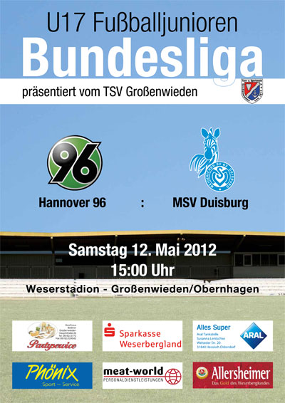 U17 Hannover 96 MSV Duisburg Grossenwieden AWesA