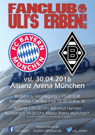 Ulis Erben Bayern Muenchen Borussia Moenchengladbach 2016 AWesA