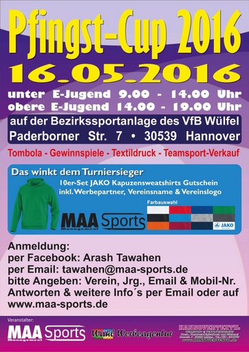 MAA Sports Pfingstcup Plakat 2